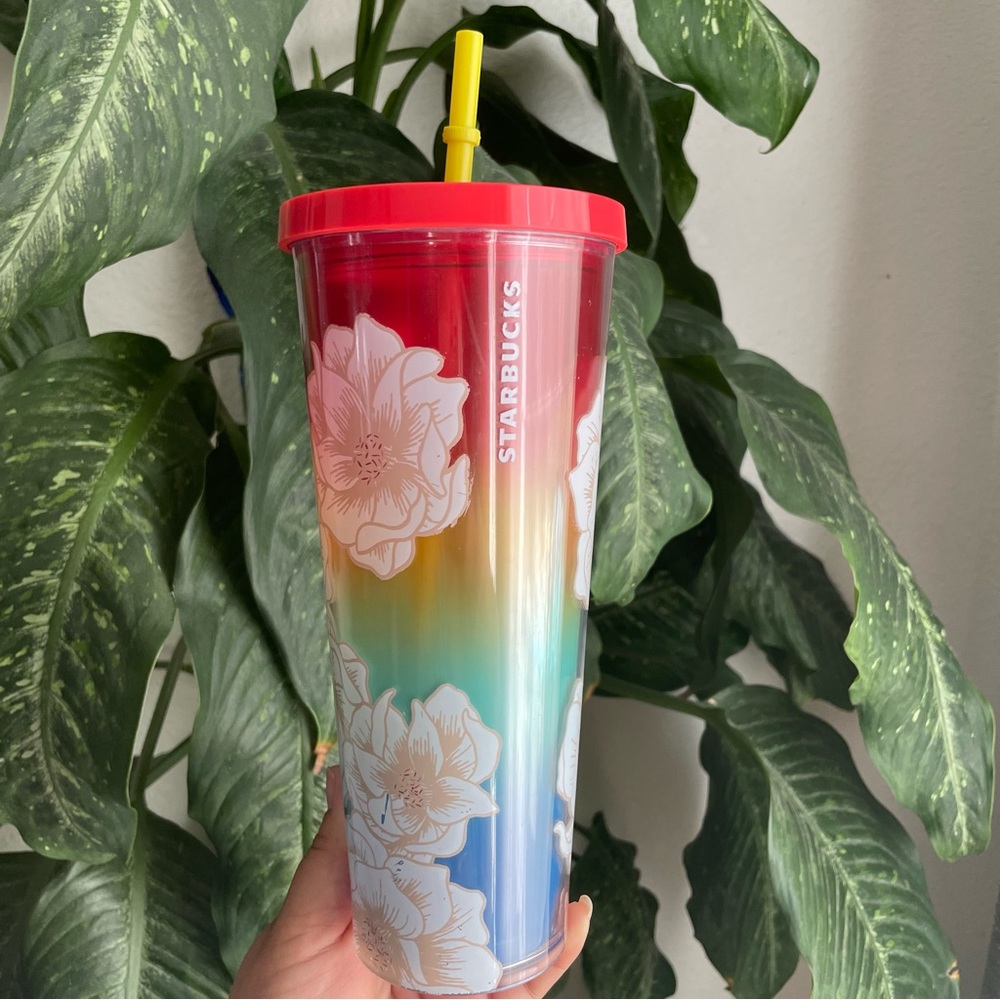 2019 Starbucks Rainbow floral venti tumbler